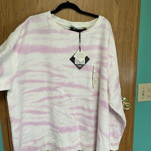 AVA VIV 3X Tye Dye Pink Sweat Shirt NWT